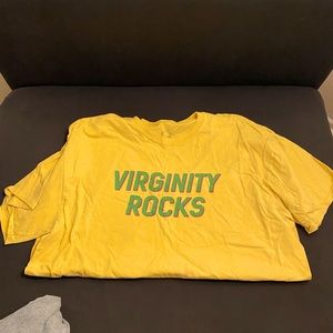 Virginity Rocks Danny Duncan funny T-shirt, unisex size XXL, Like new worn once